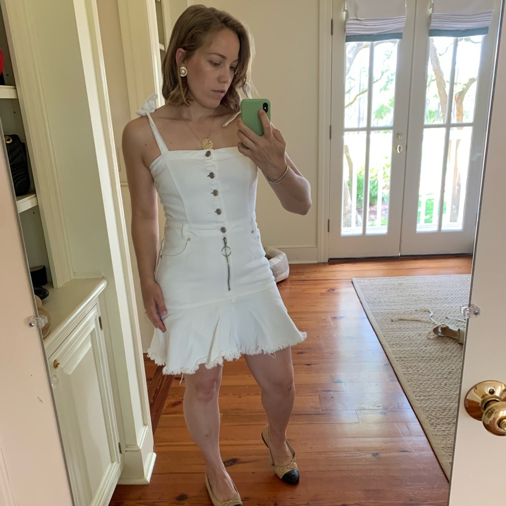 Denim mini dress